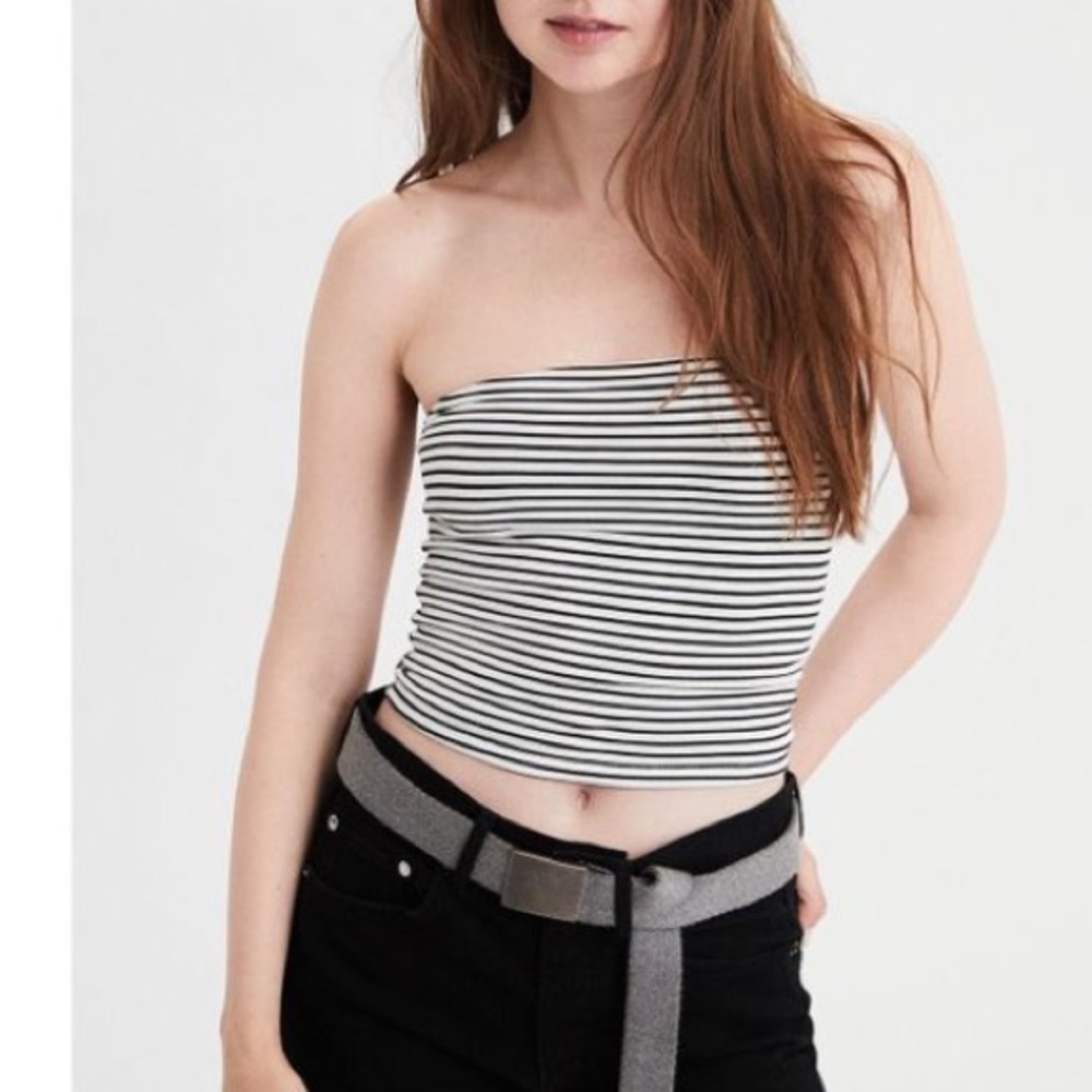 American Eagle Striped Tube Top